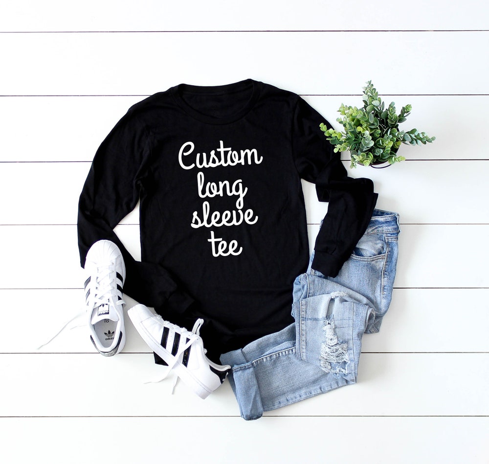 Custom Long Sleeve Shirt, Unisex Long Sleeve, Customize Shirt, Personalized Gift, Personalized Tee, Personalized Long Sleeve Printfushion