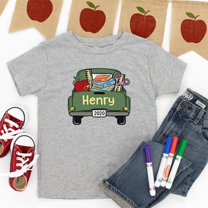 Boys Back to School Shirt - Truck Shirt for Boys - Kindergarten First Day of School - Back to School Truck - Boys Pre-k Shirt