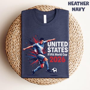 United States Soccer 2026 Tshirt: USA Soccer Fan Shirt, Soccer Player Tee, US Soccer V Neck Shirt imagem 5