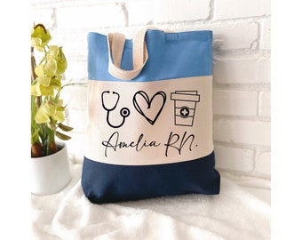 Custom Bag For Nurse, Cna Tote bag, Nurse Student Bag, Lpn Gifts, Nurse Appreciation, Graduation Gift For Nurse,  Personalized Nurse Bag
