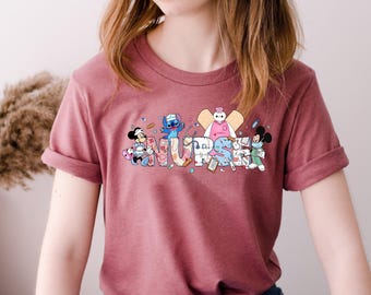 Cute Disney Nurse Shirt, Disney Stitch and Mickey Nurse Sweatshirt, Medical Appreciation Gift Tee, Cartoon Character Medical Top