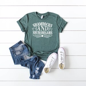 Shamrock and Shenanigans Shirt, St Patricks Day Shirt, Lucky Shirt, Patricks Day Tee, St. Paddy&#39;s Day Shirt,St Patrick&#39;s Day shirt for women
