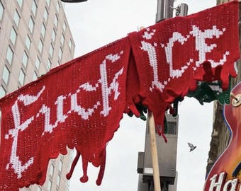 Crochet Tapestry Graph - Anti-ICE Banner Designs (Digital File)
