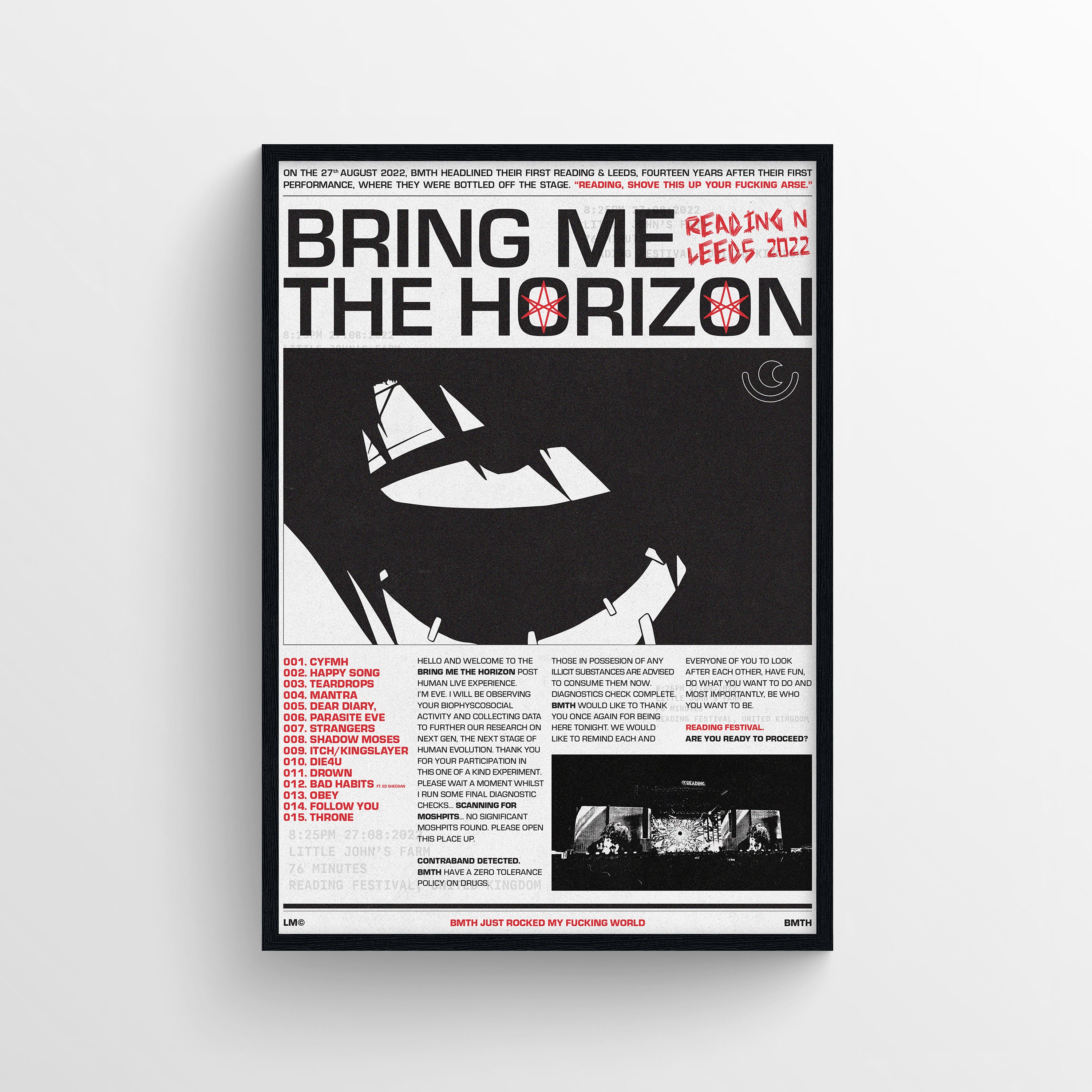 Oliver Sykes Bring Me The Horizon Poster Wall Decor – Twentyonefox