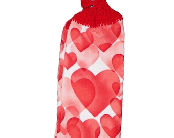 Red Hearts Towel (set of 2)