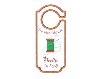 Fancy Felt Door Hanger - "Needle in Hand"