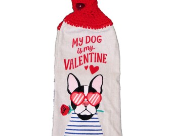 Dog Valentine Towel (set of 2)
