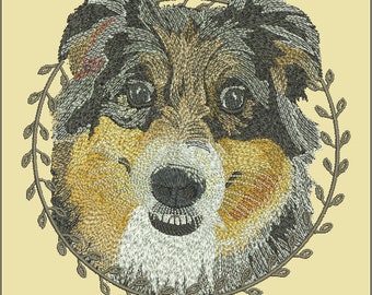 Custom Embroidered Pet Portrait- unframed