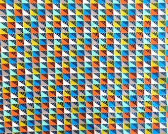 Geometric Flannel Fabric | Colorful Cotton Fabric Sold By The Yard