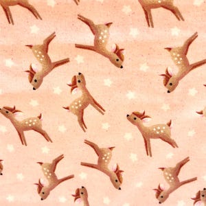 Nursery Woodland Animal Flannel Fabric | Forest Animal Fabric | Cotton Fabric | Nursery Flannel Fabric | Deer Fabric | By-The-Yard