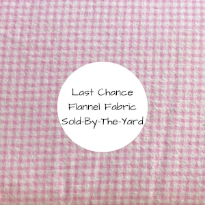 Tissu en flanelle | Flanelle Vichy rose clair | Tissu rose bébé | Flanelle Vichy Fille | Liquidation de la dernière chance flanelle | Vendu par mètre