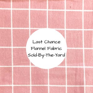 Tissu en flanelle | Flanelle écossaise rose et blanche | Tissu écossais rose | Fille écossaise en flanelle | Liquidation de la dernière chance flanelle | Vendu par mètre