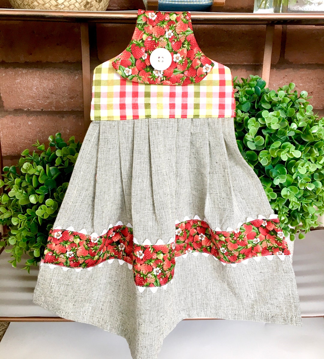 Handmade Kitchen Towel Plaid Kitchen Towel Modern Kitchen Etsy