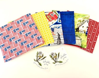 Patriotic Fabric Fat Quarter Bundle | Americana Cotton Set