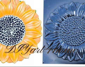 Sunflower M - plastic mold for concrete paving slabs, Stone pattern, concrete garden stepping stone, Path Yard, garden walkway