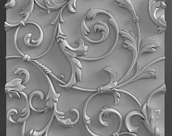 BMold FEATHER 3D Wall Panels Mould – Plastic Form For Plaster, Decorative Stone Texture (500x500mm)