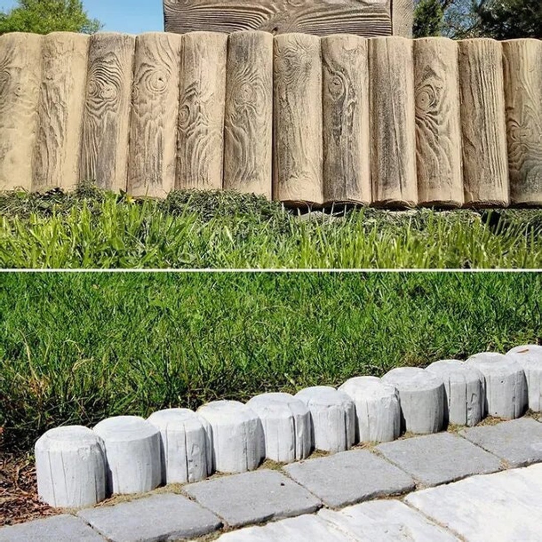Mold Garden Lawn Edge DIY Garden Fence Concrete Cement Fencing, Plant