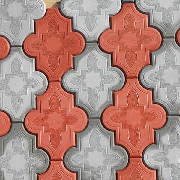 Patterned clover - plastic mold for concrete paving slabs, Stone pattern,Concrete garden stepping stone, Path Yard,walkway.