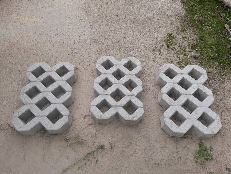Betonex Concrete Grass Pavers - Breeze Block Paving Bricks ABS 2mm Parking - Plastic Mold For Pathmaker