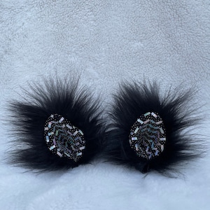 Customizable Faux Fur Animal Ears: Rave Clip-on Hair Accessories