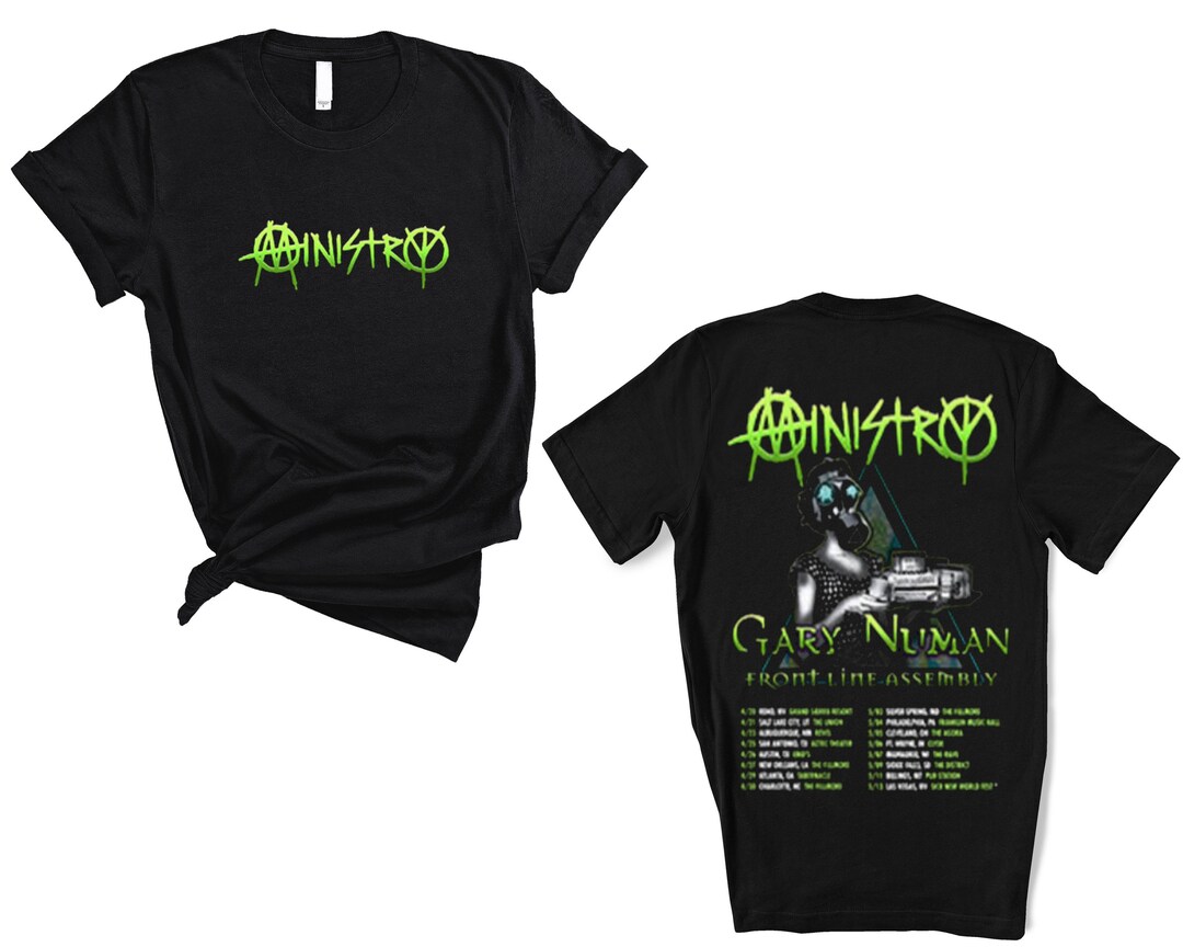 Vintage Ministry Band Touring in Spring 2023 Tour Tshirt, Gary Numan