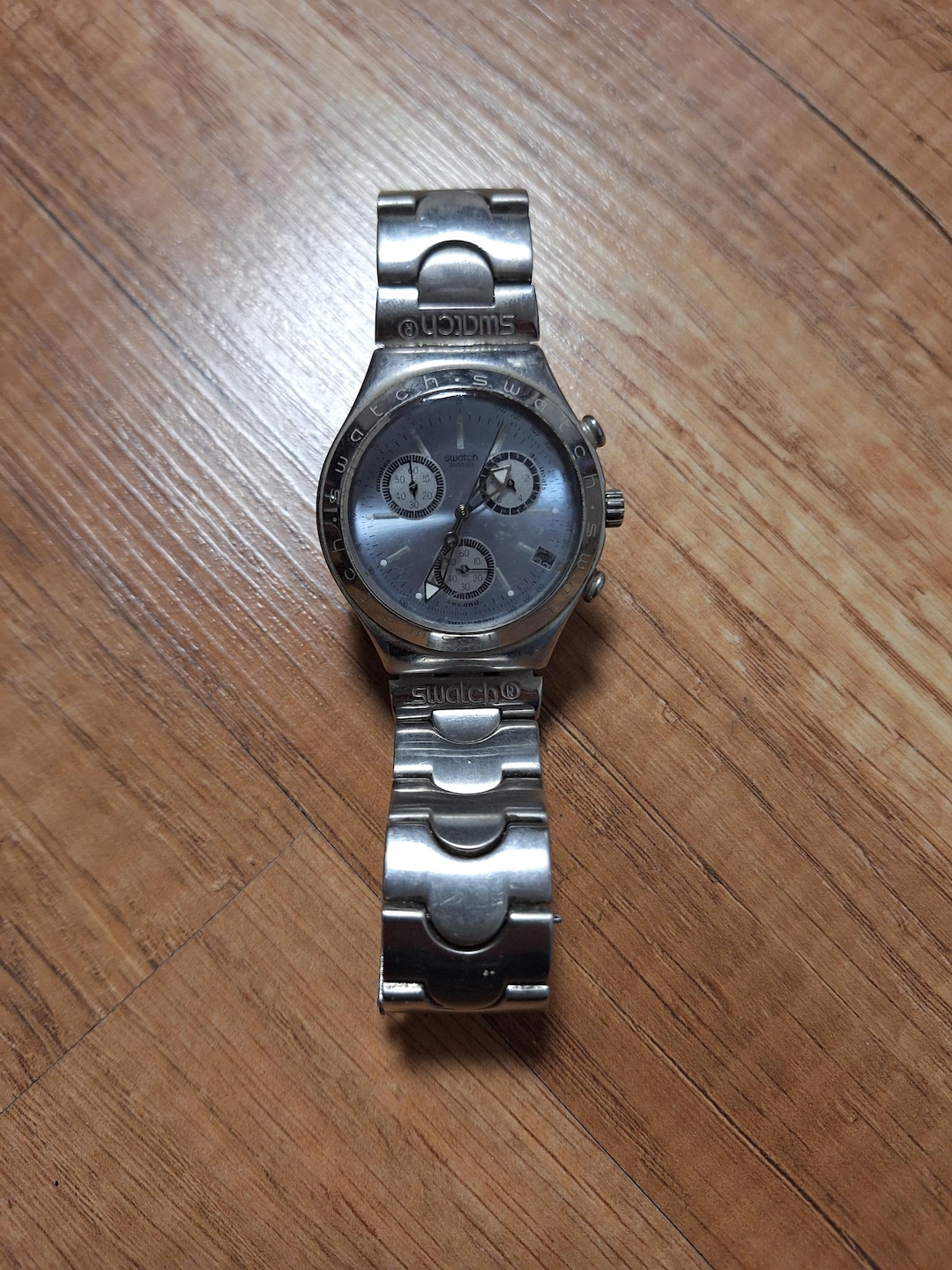 Swatch Stainless Steel Chronograph Watch - Silver NEW SWISS SWATCH IRONY NEW CHRONO YVS411G SPRINKLED WATER  main image 4