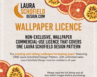 WALLPAPER LICENCE - Non-Exclusive Wallpaper Commercial-Use Licence For One Laura Schofield Design Pattern