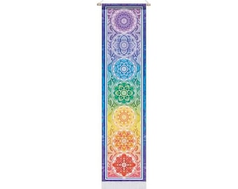 4 Wall Banner Spiritual Tapestry Seven Chakras Psychedelic Colorfull Trippy Decor Boho Hippie Wall Hanging Yoga Art Energy Center Healing