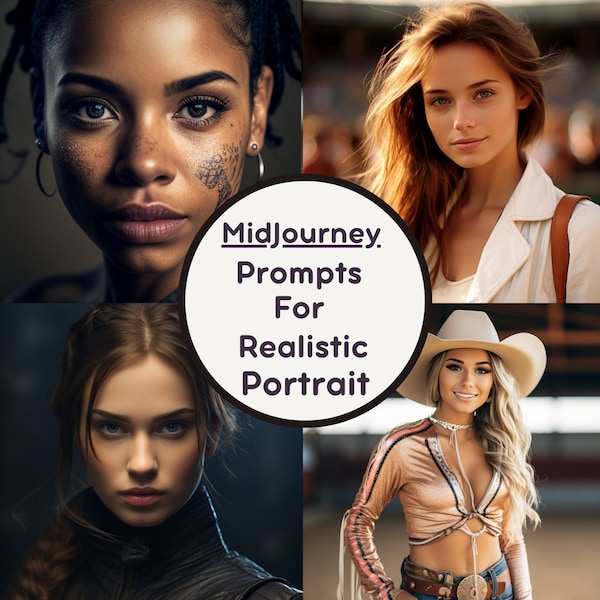 Take Your Portrait Art to the Next Level with Midjourney: Realistic Portrait Prompt for Artists, Ai Generated Photography, Ai Photography