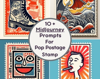 Unique Midjourney Prompts for Pop Postage Stamp Collectors,Best Midjourney Prompt,Ai Art With Prompt,Midjourney Guide