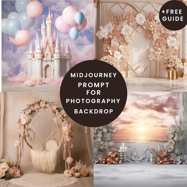 Midjourney Prompt For Photography Backdrop, Midjourney Prompt Guide, AI image Art, Midjourney Watercolour Prompt, Learn Midjourney AI Art