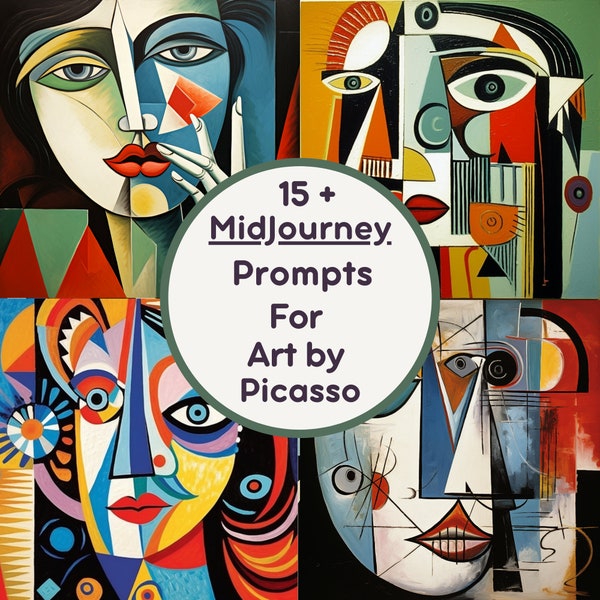 Midjourney Prompt for Art by Picasso - Abstract Masterpiece Inspiration,Midjourney Ai Prompts, Ai Art, Ai Guide,Best Midjourney Prompt