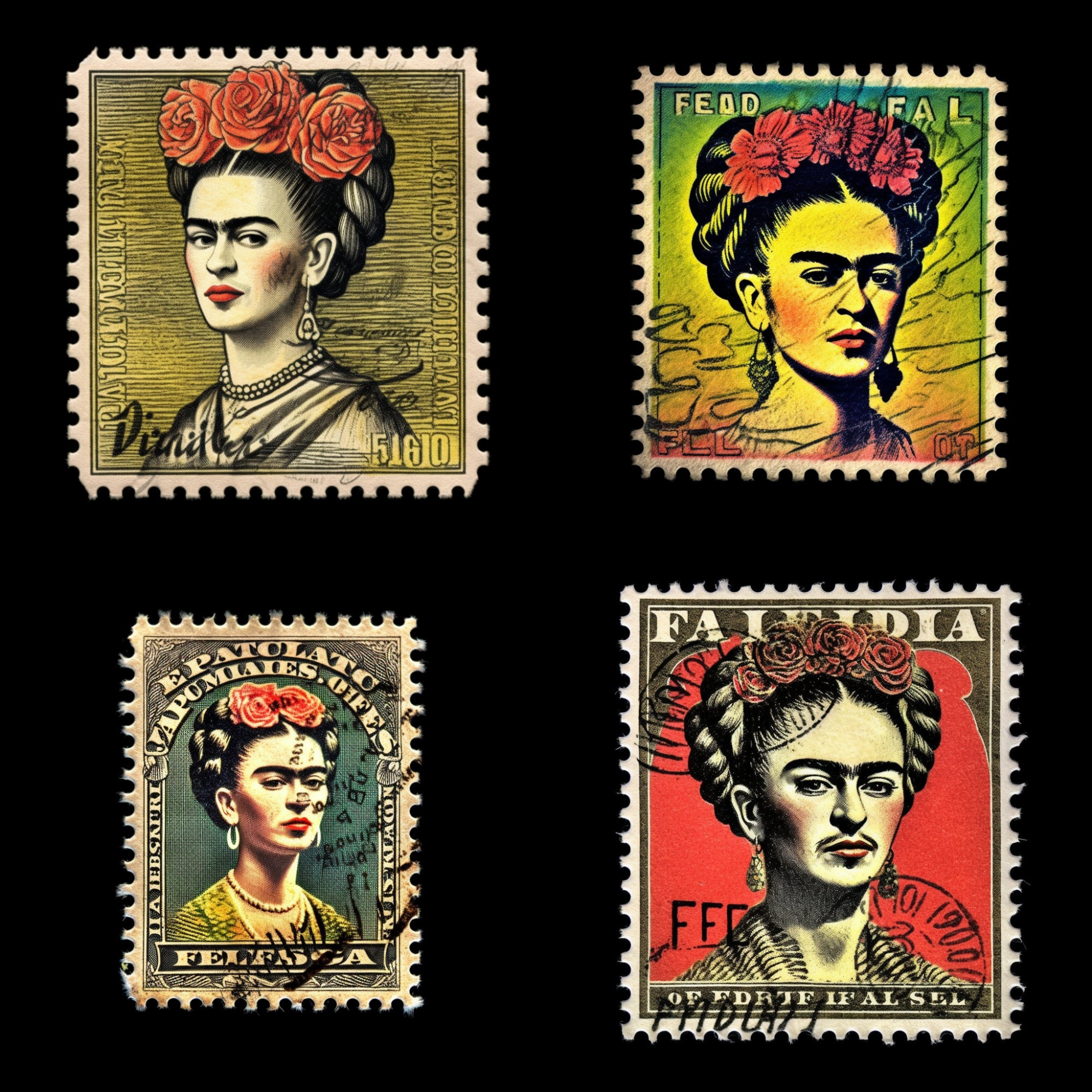 Vintage US Postal Stamps for Midjourney Creations – Socialdraft