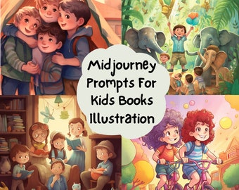 Mid journey Kids illustration | AI Art Poster | Kids Books Poster | Books Cover Design | Ai Print | poster midjourney |  midjourney prompts