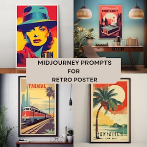 Step into the Past: Eye-Catching AI Generated Retro Posters for Vintage Vibes, Midjourney Prompt FOr Retro Posters, Midjourney Ai Guide