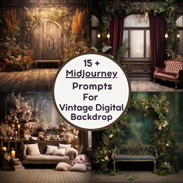 Vintage Digital Backdrop: Midjourney Prompt for Photography Props and Design,Best Midjourney Prompt,Ai Art With Prompt