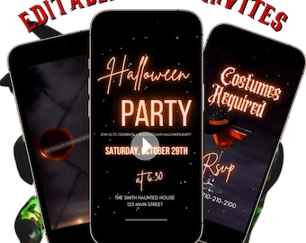 Halloween Video Invitation Halloween Party Invite Animated Halloween Birthday Animated Halloween Costume Party Evite Halloween Birthday Text