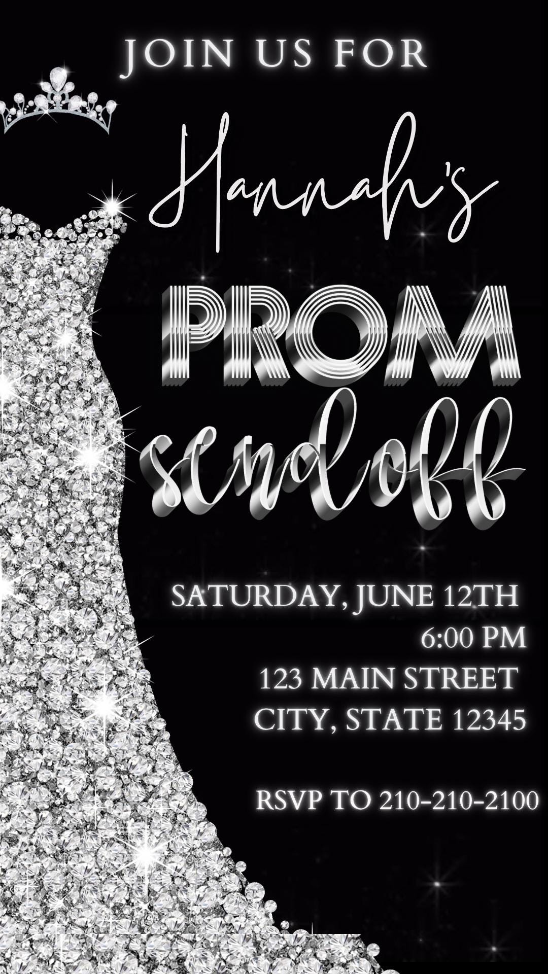 Prom Send-off Video Digital Invitation Prom Invite for Prom Reveal ...