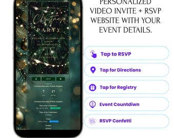 Evite Website Customized RSVP Interactive Invitation Save the Date Countdown, Google Maps, Gifts, Music, Text
