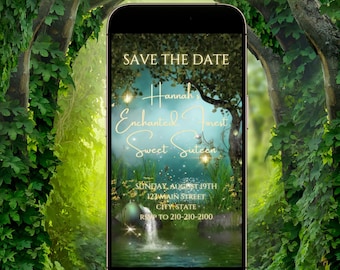 Enchanted Forest Video Invitation: Editable Fairy Tale Invite (Digital Evite)