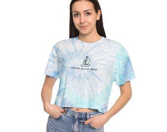 Home Sweet Boat Women's Tie-Dye Crop Tee