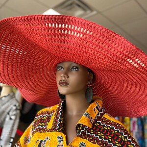 Large Red Floppy Hat Etsy