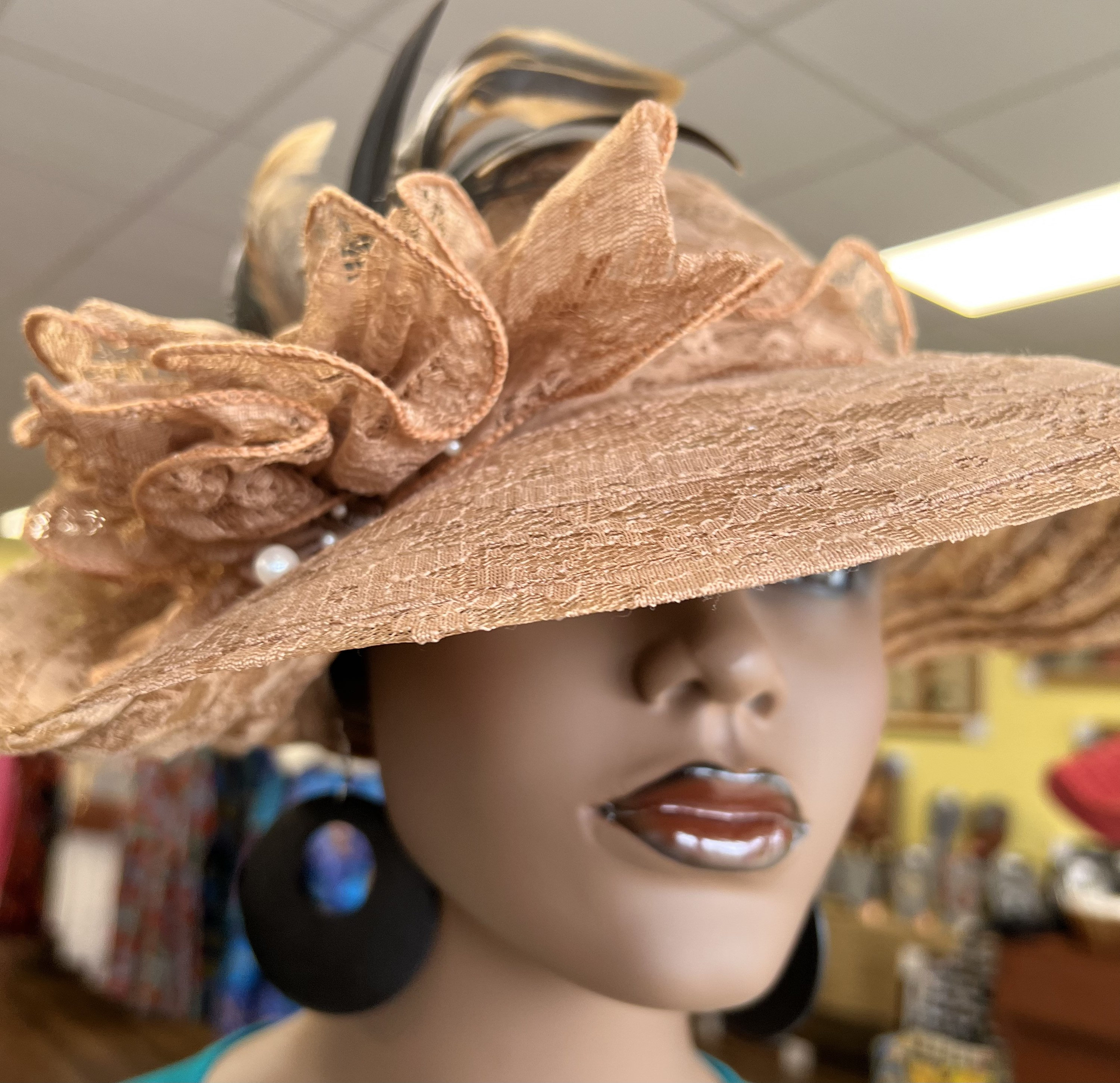 Brown Hat /brown Derby Hat /church Formal Hat/tea Party Etsy