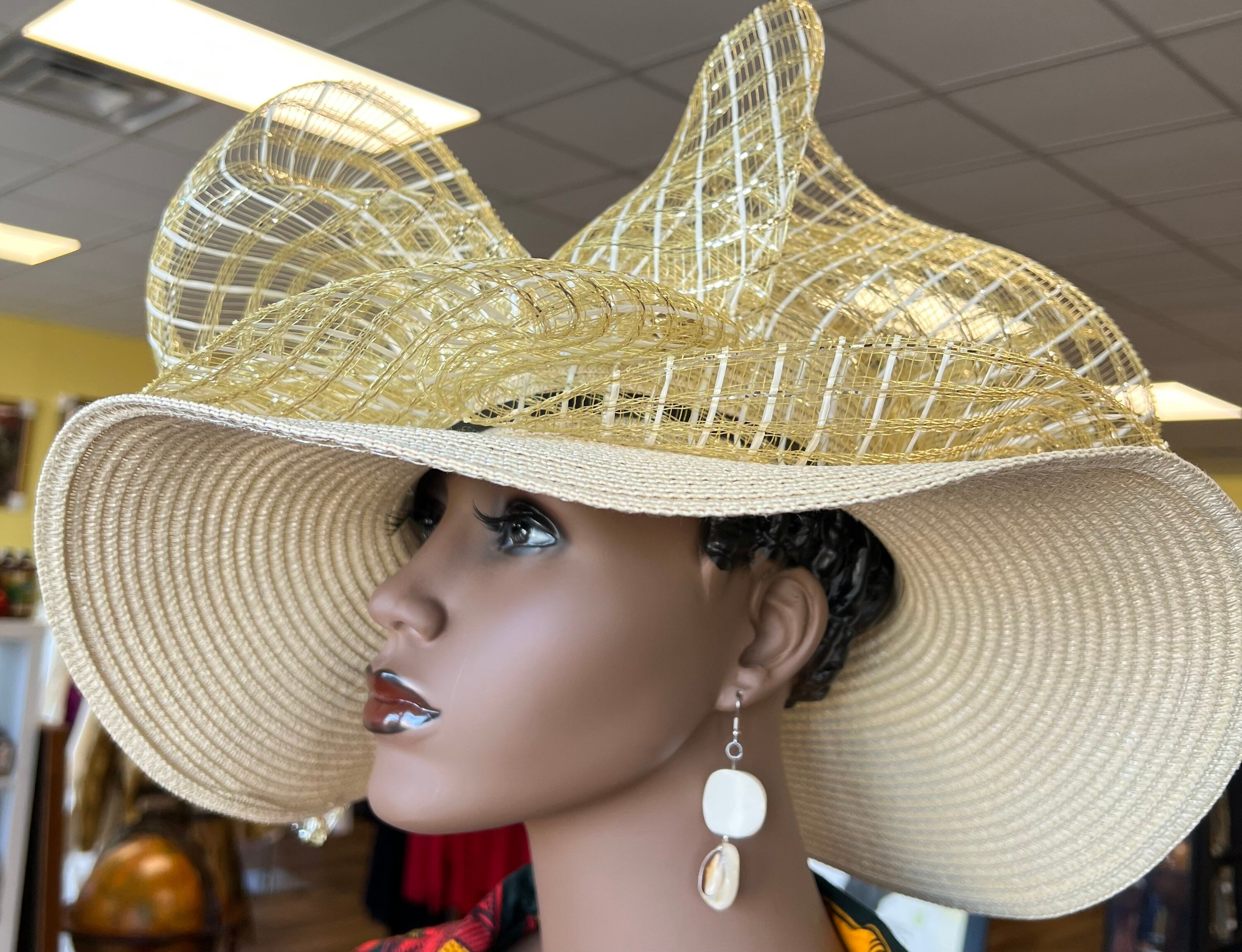 African Church Hat, Derby Hat, Spring OR Summer Hat, Gift for Her