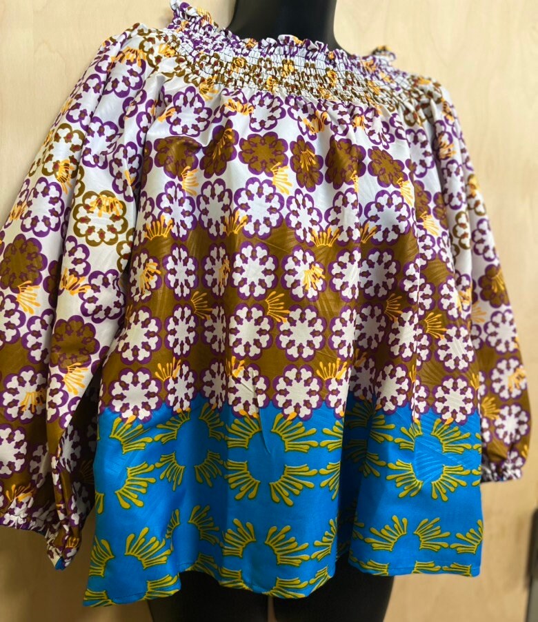 African Blouse Women s Top Floral Shirt Dress Shirt Women Blouse Elastic Off The Shoulder Women Casual shirt Women Clothing Top Christmas