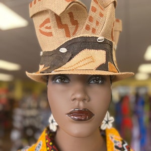 African Hat, Zulu Hat , African Church Hat, African Crown, African Formal Hat, Women Hat, Funk Hat