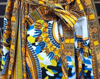 Skirts with pockets/Skirt patterns/Skirt for women/Camo shirt /Gift For Her, African Skirt /Ethnic Skirt/Birthday Gift