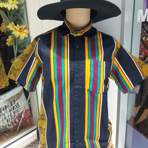 Fathers Day Gift, Men&#39;s African Shirt, Unisex African Shirt, Colorful African Button Down, Men&#39;s African Button Down, Men&#39;s Dashiki