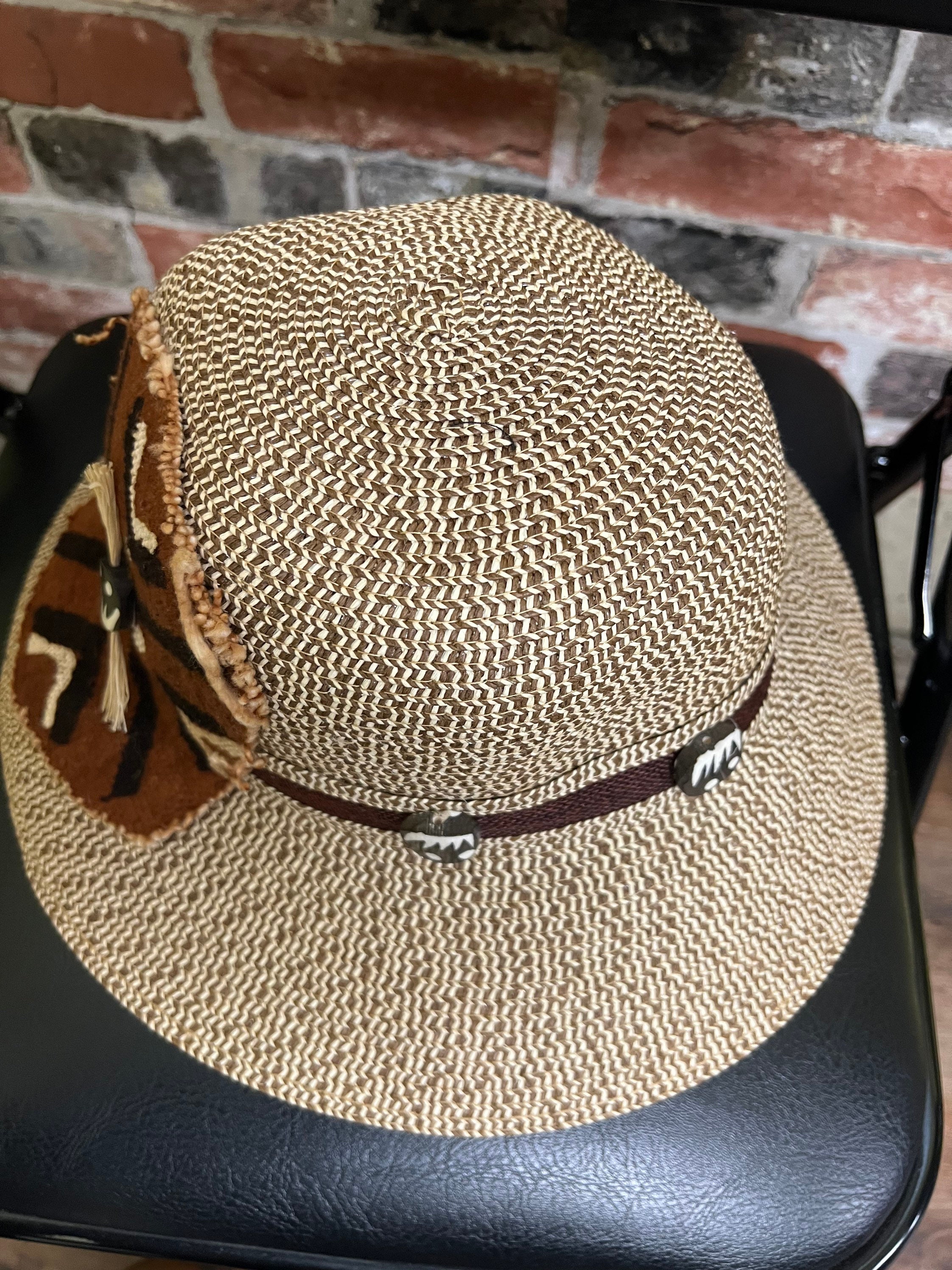 African Brown Hat/ Womens Hat /formal Hat / Mudcloth Hat / Etsy