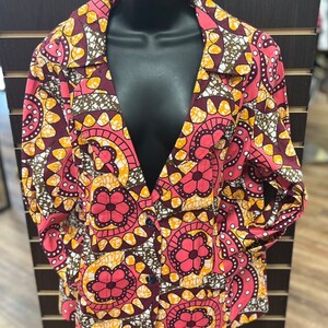 Giacca elegante africana, cappotto elegante africano, giacca elegante, abbigliamento africano, giacca africana da donna, giacca colorata/giacca rosa e gialla